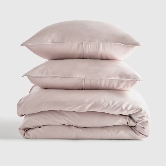 NWT QUINCE Bamboo Duvet Cover Set King/Cal King Soft Blush 1199 - Picture 1 of 11